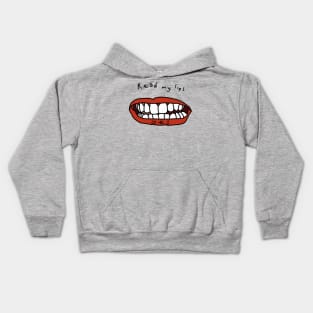 Read My Lips Yes Funny Face Kids Hoodie